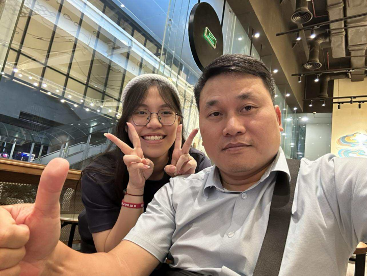 Bảo Trang và bố. (Ảnh: NVCC)