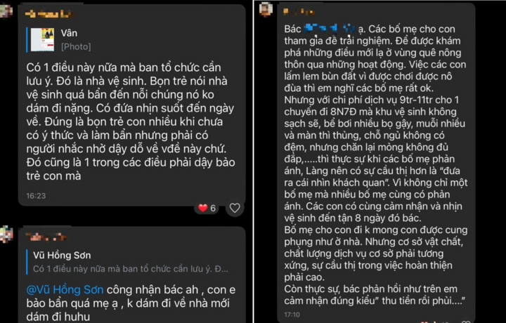 Nhiều phụ huynh phản ánh về tình trạng nhà vệ sinh bẩn trong nhóm chung. (Ảnh: NVCC)