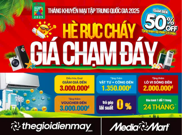 Đón cao điểm hè - MediaMart giảm giá sốc đến 50% hàng nghìn sản phẩm - 1