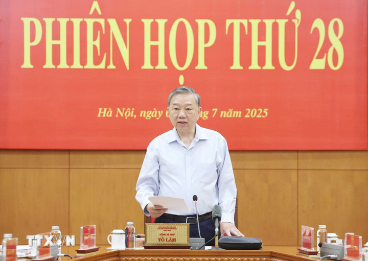 Tổng Bí thư Tô Lâm, Trưởng Ban Chỉ đạo, chủ trì phiên họp.