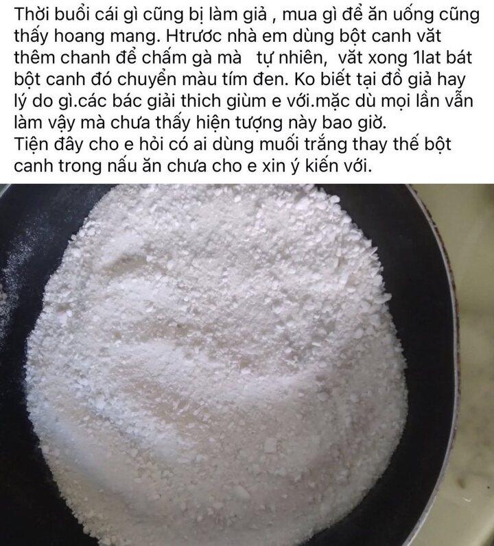 Bài đăng về bột canh gây xôn xao trên mạng xã hội.
