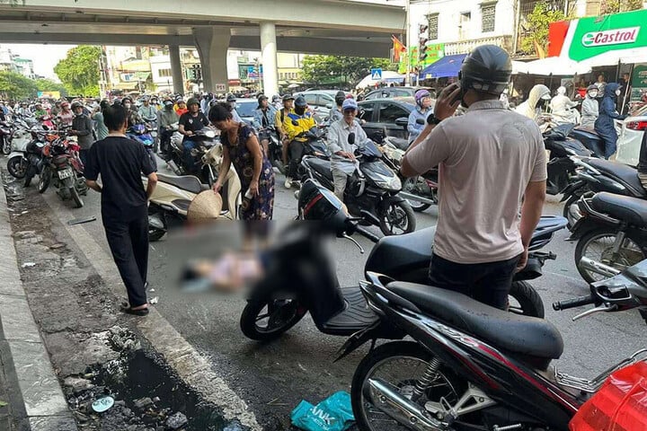 Vụ va chạm khiến một số người đi xe máy bị thương. (Ảnh: Duy Linh)
