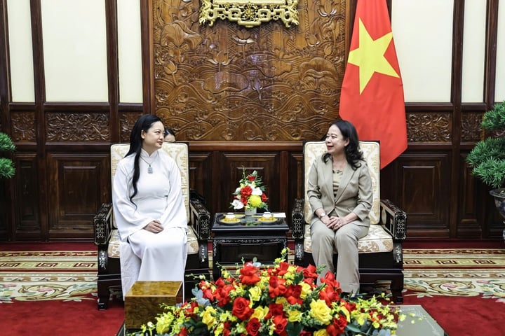 Phó Chủ tịch nước Võ Thị Ánh Xuân tiếp bà Amada Nguyễn.