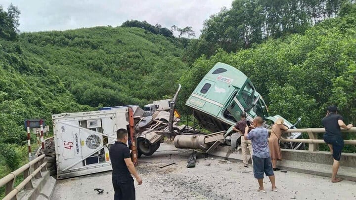 Hiện trường vụ tai nạn. Ảnh: CTV