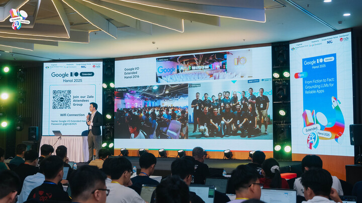 Google I/O Extended Hanoi thu hút sự quan tâm của cộng đồng lập trình viên. (Ảnh: GDG)