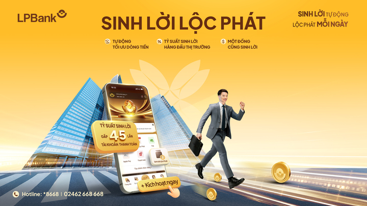 Sinh lời Lộc Phát 2.0: Tài khoản thanh toán 'đẻ lãi' 4,5%/năm - 1