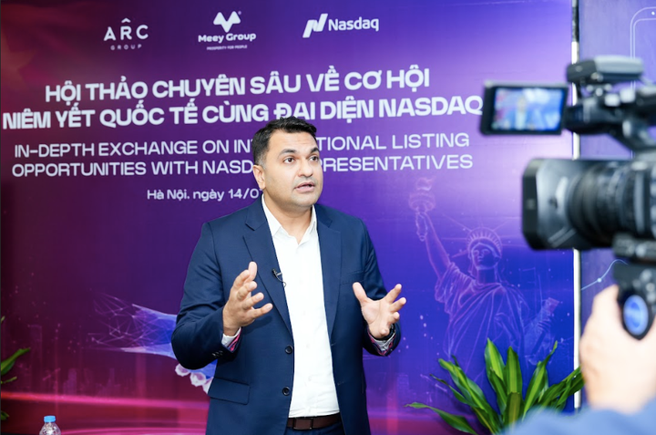 Ông Hiren Krishnani - Giám đốc Quan hệ Nhà đầu tư và IPO, phụ trách hoạt động thị trường vốn khu vực ASEAN của Nasdaq chia sẻ “bí quyết” IPO thành công tại Mỹ