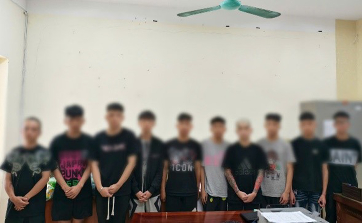 Nhóm thanh thiếu niên liên quan đến vụ xô xát tối 13/7. (Ảnh: CACC)