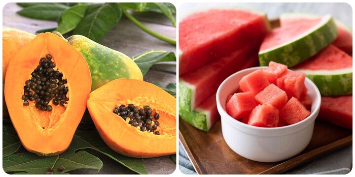 Đu đủ và dưa hấu là loại quả rất tốt cho gan