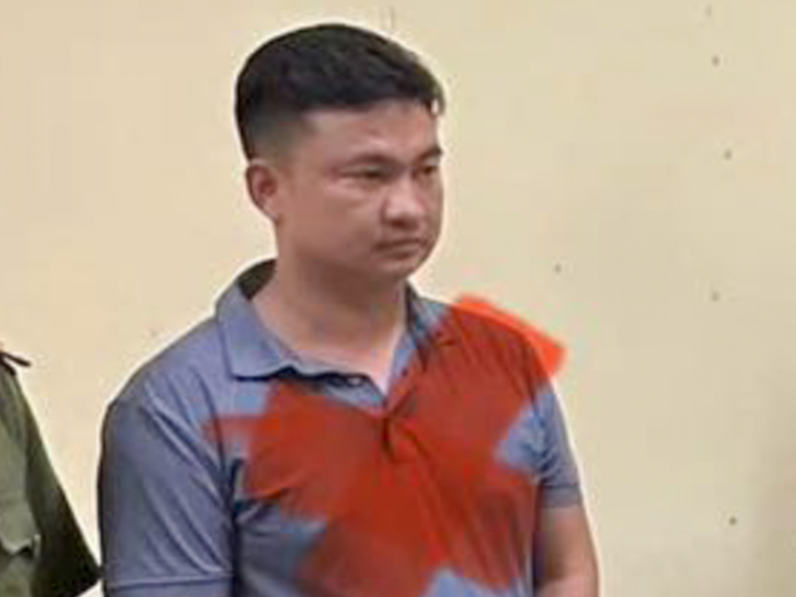 Vũ Văn Thìn thời điểm bị bắt giữ. (Ảnh: CACC)