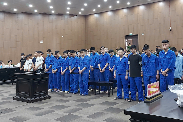 Các bị cáo tại tòa. (Ảnh: TN)