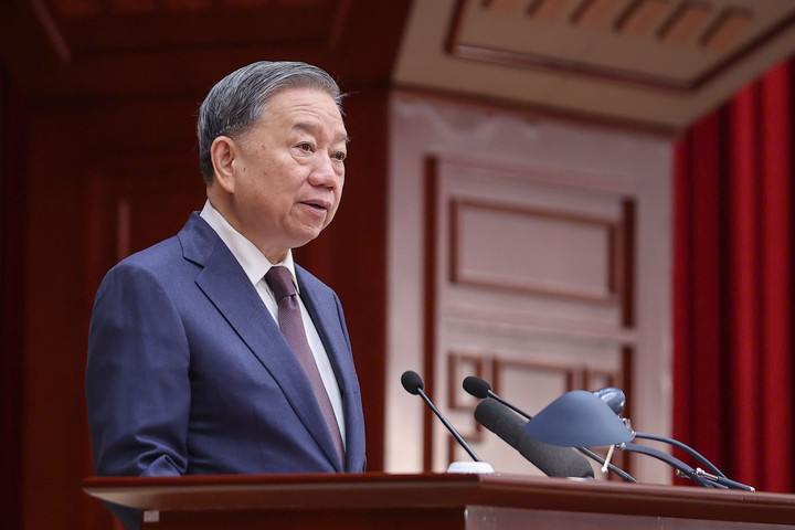 Tổng Bí thư Tô Lâm phát biểu khai mạc hội nghị. (Ảnh: VGP)