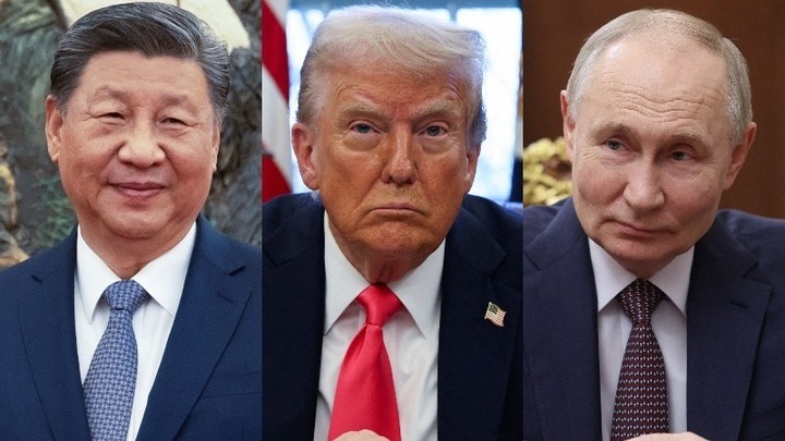Chủ tịch Trung Quốc Tập Cận Bình, Tổng thống Mỹ Donald Trump và Tổng thống Nga Vladimir Putin.