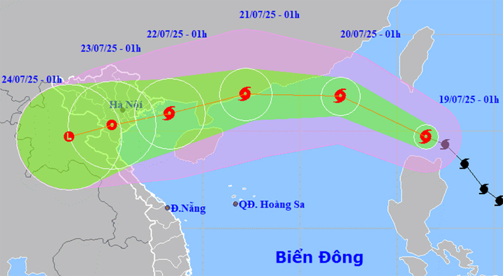 Tin bão Wipha mới nhất: Hôm nay Biển Đông đón b...