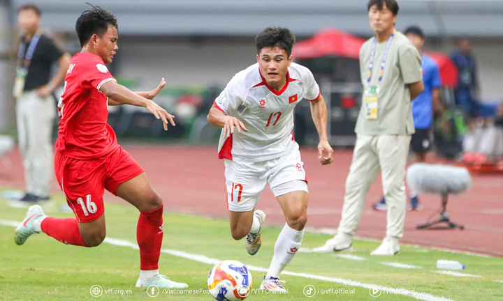 U23 Việt Nam gặp nhiều khó khăn trước U23 Lào. (Ảnh: VFF)