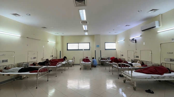9 bệnh nhân đang được theo dõi, điều trị tại Bệnh viện Trung ương Huế cơ sở 2. (Ảnh: A.H)