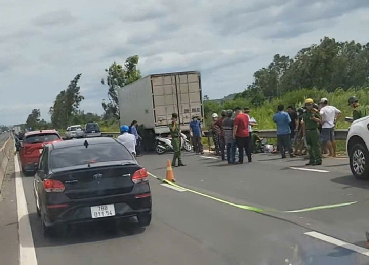 Hiện trường vụ tai nạn.