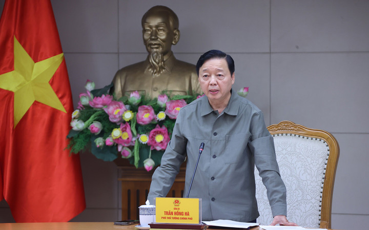 Phó Thủ tướng Trần Hồng Hà phát biểu tại phiên họp. (Ảnh: VGP)