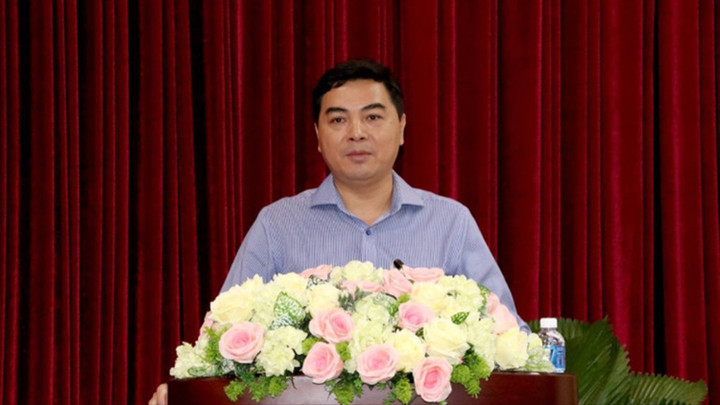 Bí thư Tỉnh ủy Nguyễn Hoài Anh phát biểu tại hội nghị.