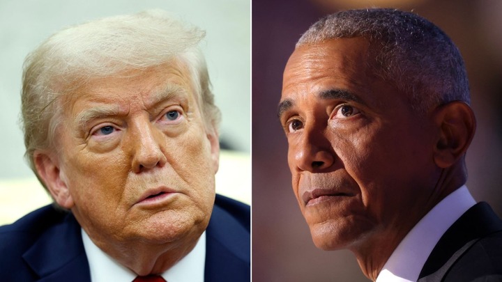 Tổng thống Mỹ Donald Trump và cựu tổng thống Barack Obama.