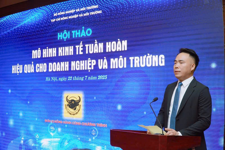 TS. Đào Xuân Hưng, Tổng Biên tập Tạp chí Nông nghiệp và Môi trường, phát biểu khai mạc Hội thảo.