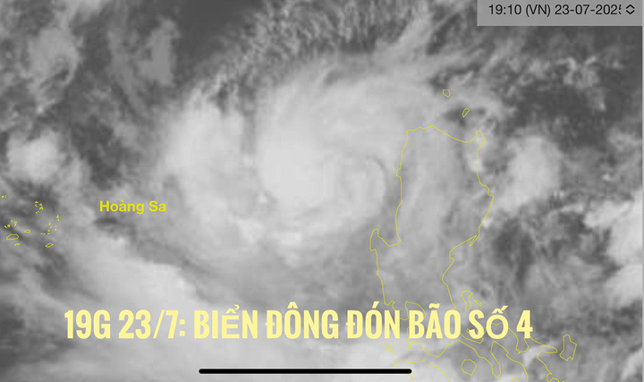 Biển Đông đón bão số 4. (Nguồn: NCHMF)