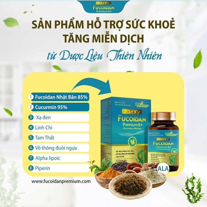 Fucoidan Premium 8 - công thức tăng cường sức khoẻ từ 8 dược liệu quý - 1