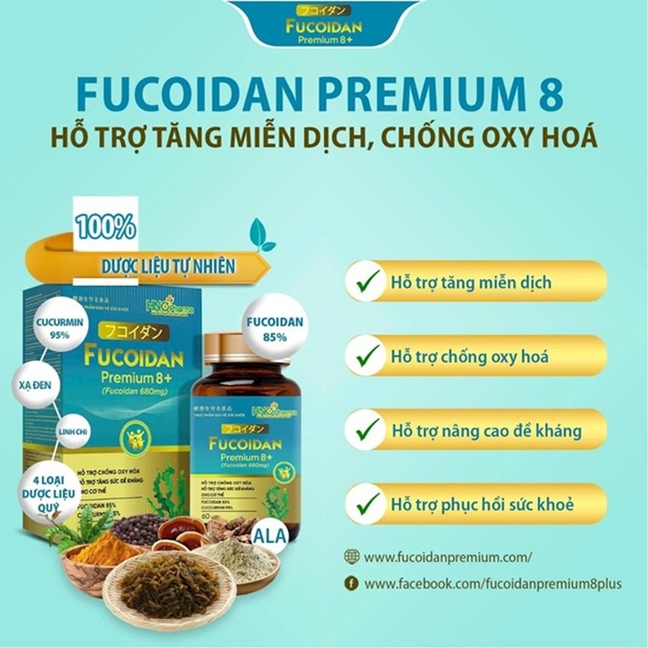 Fucoidan Premium 8 - công thức tăng cường sức khoẻ từ 8 dược liệu quý - 2