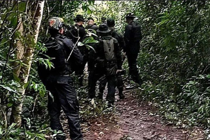 Các binh sĩ Thái Lan có mặt tại hiện trường vụ việc chiều 23/7. (Ảnh: Bưu điện Bangkok)