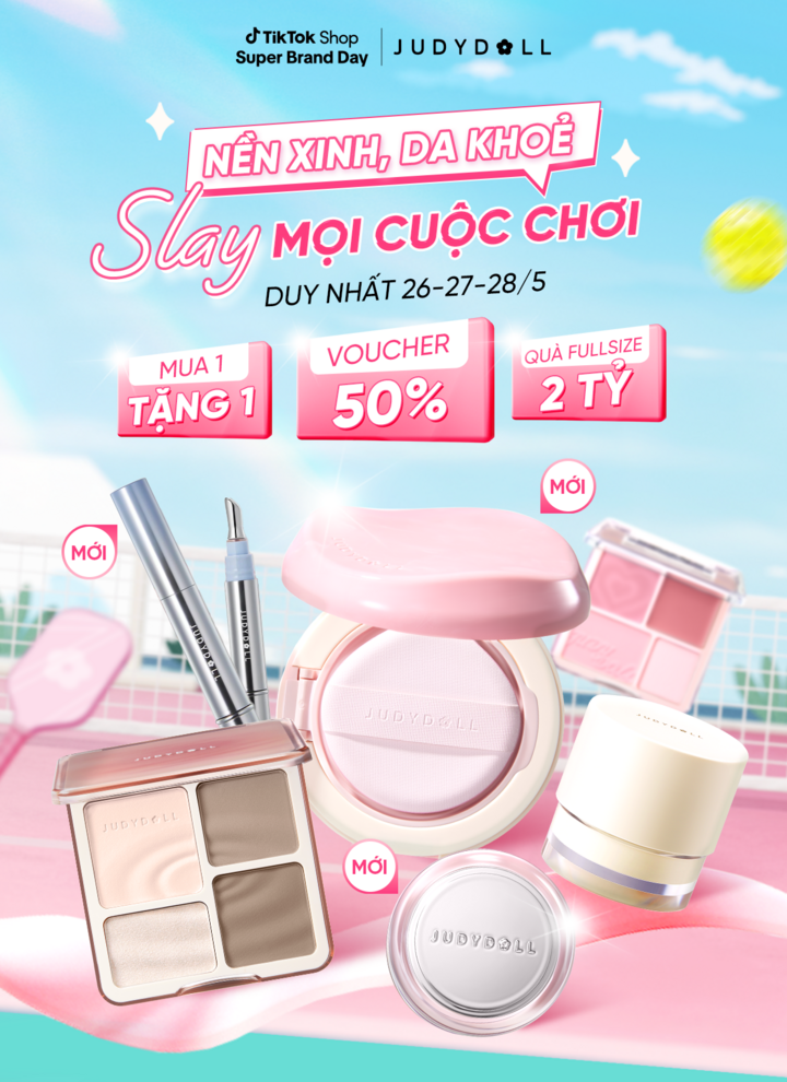 Chiến dịch Super Brand Day của Judydoll gây sốt giới làm đẹp cuối tháng 5/2025.