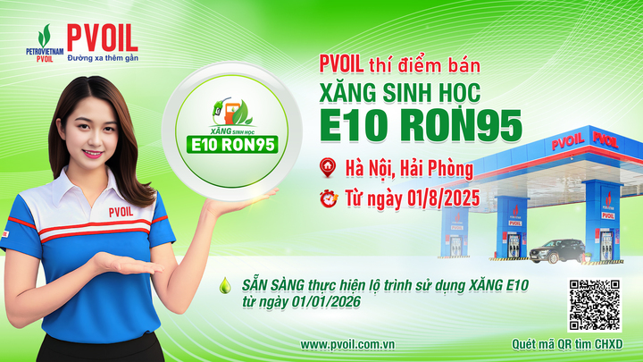 PVOIL thí điểm bán xăng sinh học E10 RON95 - 1