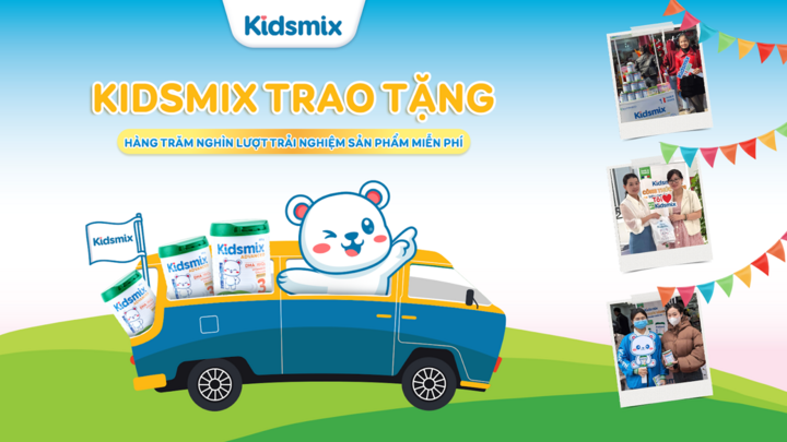 Kidsmix cùng chuyến đi mang 7.200 ly sữa khắp Việt Nam.