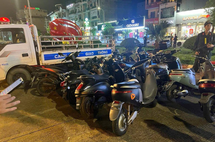 Số phương tiện vi phạm bị thu giữ.