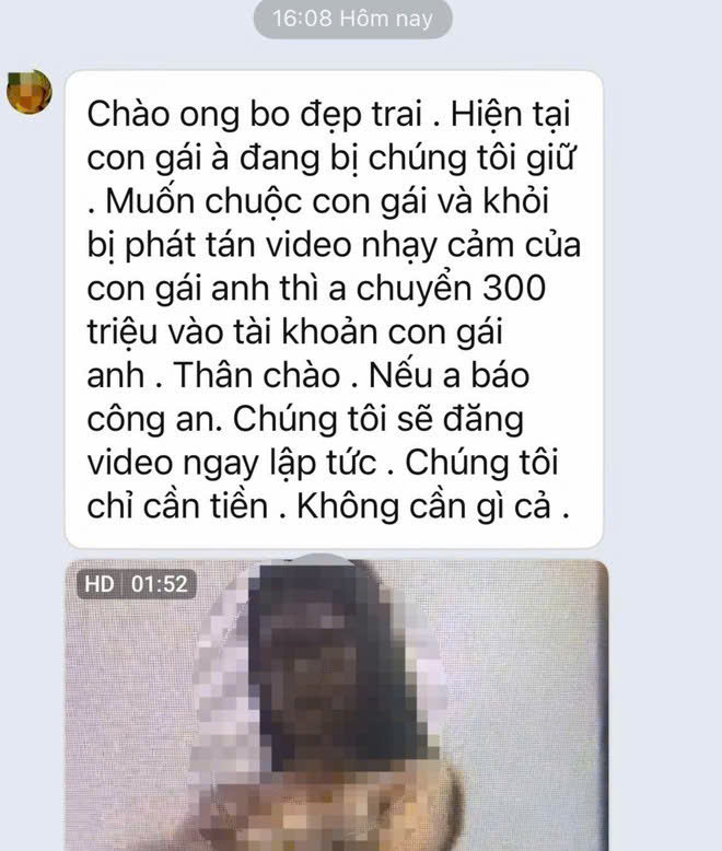 Liên tiếp những tin nhắn đe dọa được gửi đến anh D