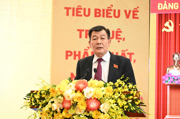 Ông Nguyễn Đức Phong - Phó Bí thư Đảng ủy Chính phủ - đánh giá cao những kết quả mà Đảng bộ Vinataba đạt được trong giai đoạn 2020 - 2025.