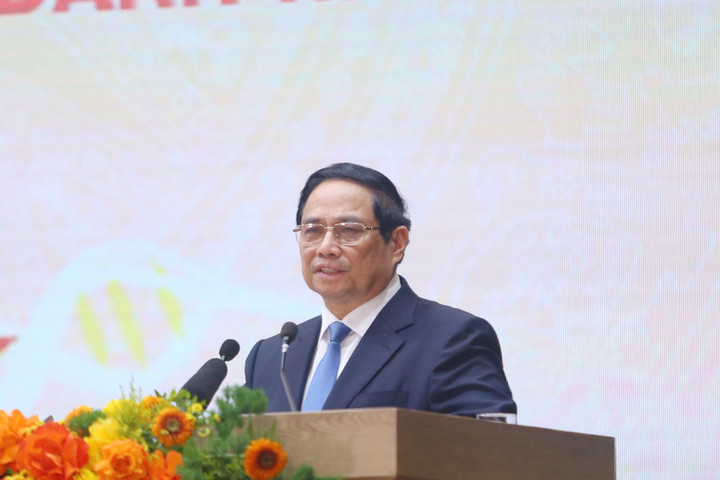 Thủ tướng Phạm Minh Chính phát biểu tại hội nghị.