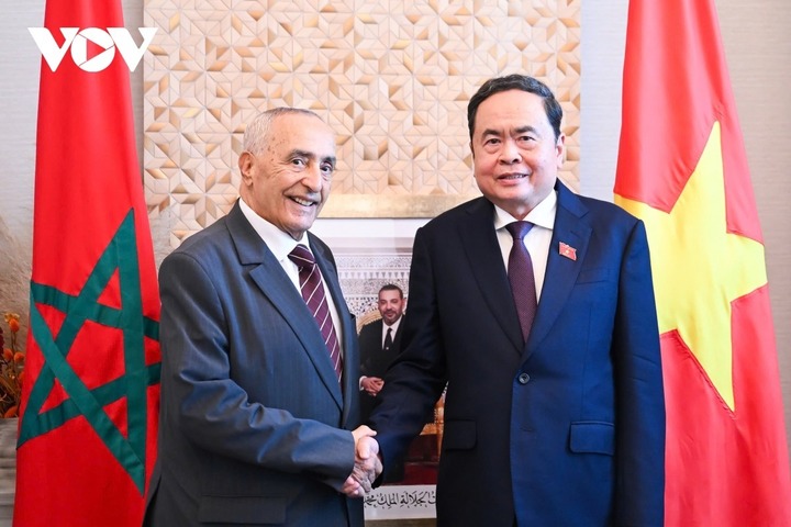Chủ tịch Quốc hội Trần Thanh Mẫn tiếp Chủ tịch Hội hữu nghị Marocco - Việt Nam.