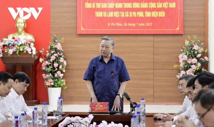 Tổng Bí thư Tô Lâm phát biểu tại buổi làm việc.