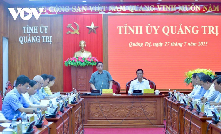 Thủ tướng Chính phủ Phạm Minh Chính làm việc với Tỉnh uỷ Quảng Trị.