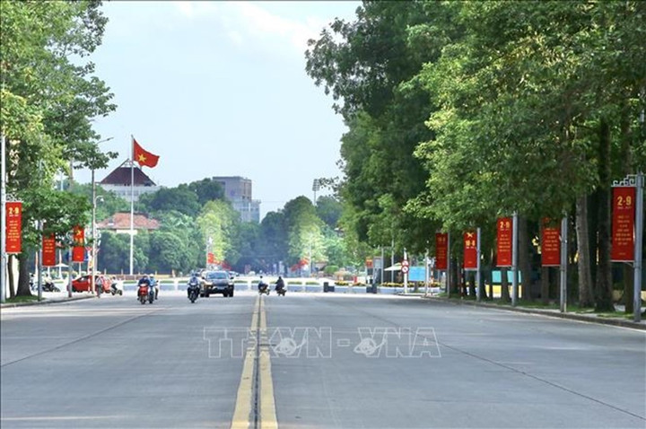 Đường Hùng Vương. (Ảnh Hoàng Hiếu/TTXVN)