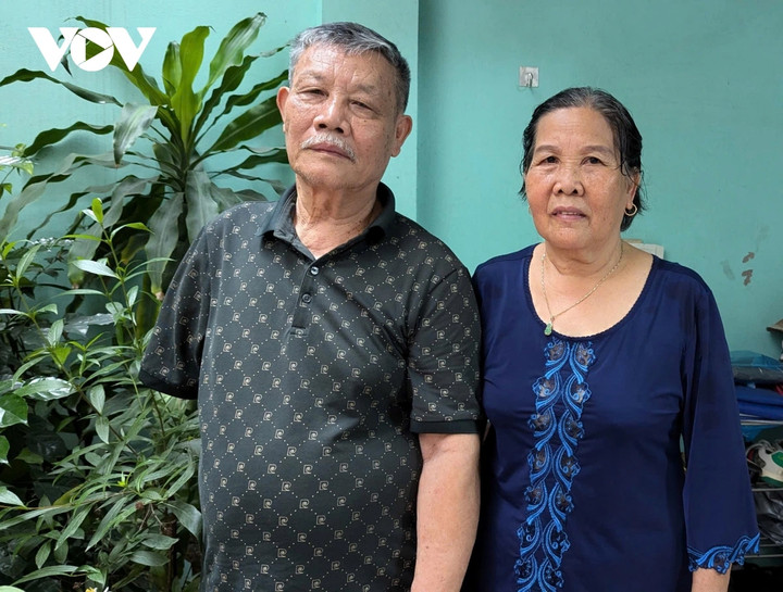 Vợ chồng thương binh Lưu Văn Ninh.