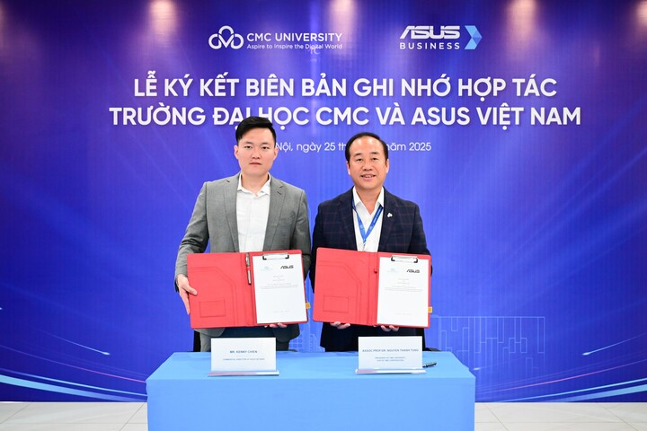 Trường Đại học CMC ký kết biên bản ghi nhớ với ASUS Việt Nam.