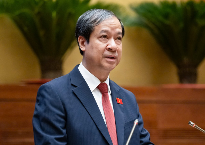 Bộ trưởng GD&ĐT Nguyễn Kim Sơn. (Ảnh: Quốc hội)