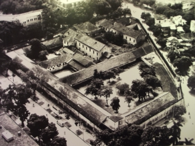 Toàn cảnh nhà tù Hỏa Lò (1896-1954). (Ảnh: QĐND)