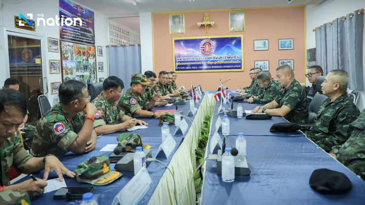 Quân đội Thái Lan - Campuchia họp, thống nhất duy trì lệnh ngừng bắn. (Ảnh: Nation Thailand)