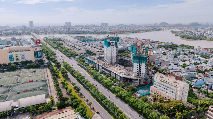 Tiến độ dự án Masteri Rivera Danang do Masterise Homes phát triển. (Ảnh: Dũng Nguyễn)