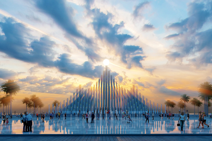 Phối cảnh quảng trường Tam Thắng - công trình biểu tượng bên biển Vũng Tàu sắp hoàn thành.