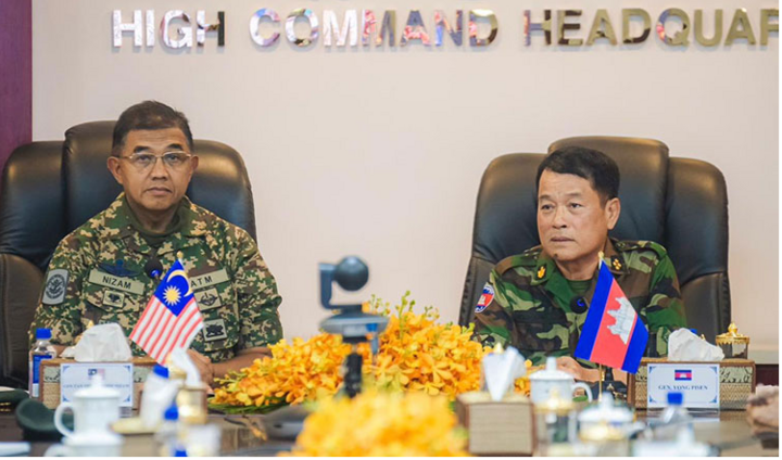 Malaysia triển khai các đội giám sát kép để giám sát việc thực hiện lệnh ngừng bắn giữa Campuchia và Thái Lan. (Ảnh: Thời báo Khmer)