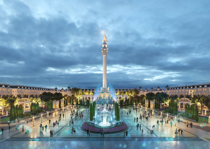 Quảng trường Danko Square và tháp biểu tượng The Pride – Trái tim của Danko Riverside.