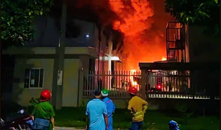 Vụ cháy không có thiệt hại về người. (Ảnh: M.P)